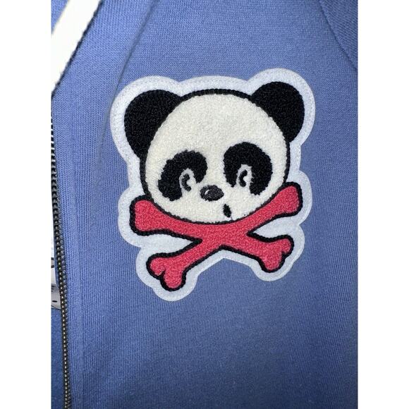 NEW Superfresh Panda & Crossbones Womens Full Zip Hoodie Hoodie Sweatshirt Small - Picture 4 of 9